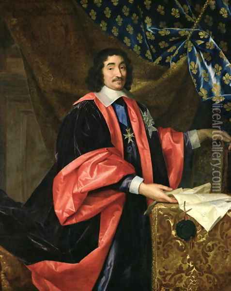 Pierre Seguier 1588-1672 Chancellor of France, c.1668 Oil Painting - Henri Testelin