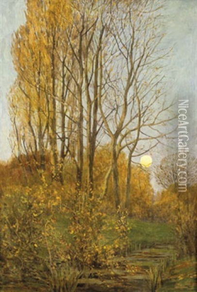 Herbsttag Oil Painting - Friedrich Wachenhusen
