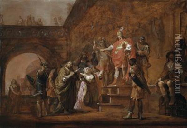 Paetus And Arria Oil Painting - Nikolaus Knupfer