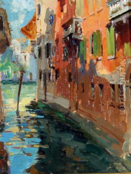 Venezia Rio San Felice Oil Painting - Augusto Carelli