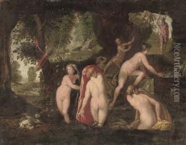 Diana And Actaeon Oil Painting - Paolo Fiammingo