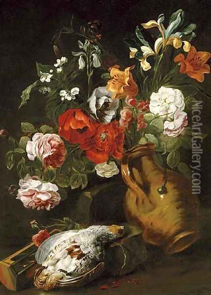 Roses Oil Painting - Jan Fyt