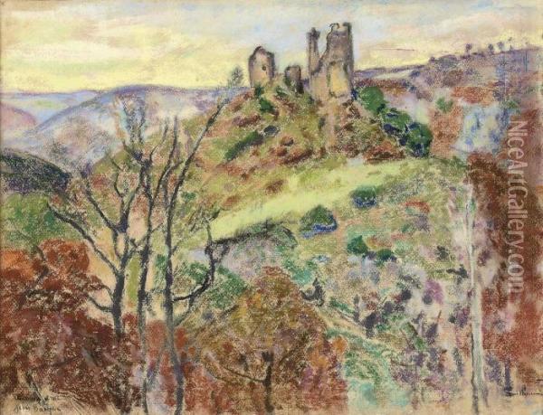 Les Ruines Du Chateau De Crozant Oil Painting - Armand Guillaumin