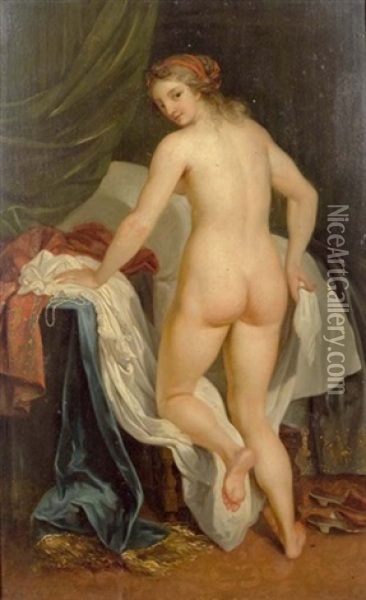 Dame Bei Der Toilette Oil Painting - Carle van Loo