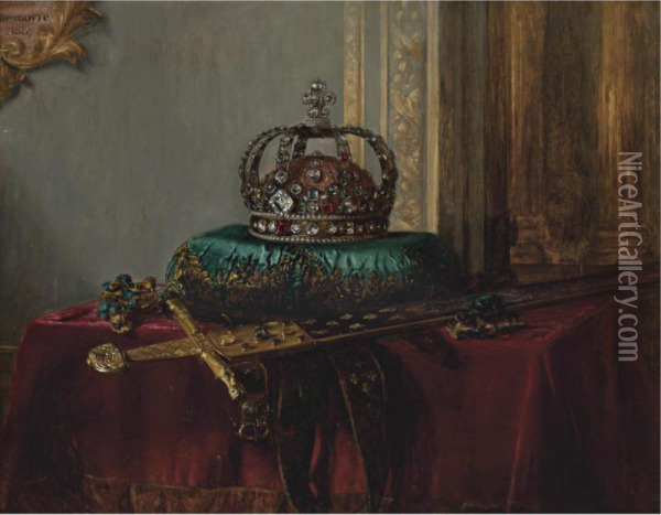 The Crown Jewels Oil Painting - Blaise Alexandre Desgoffe