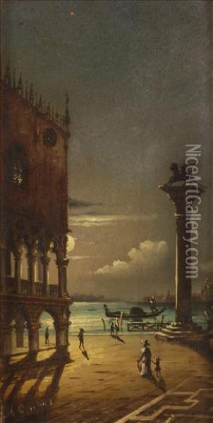 The Piazza San Marco Oil Painting - Giovanni Grubacs