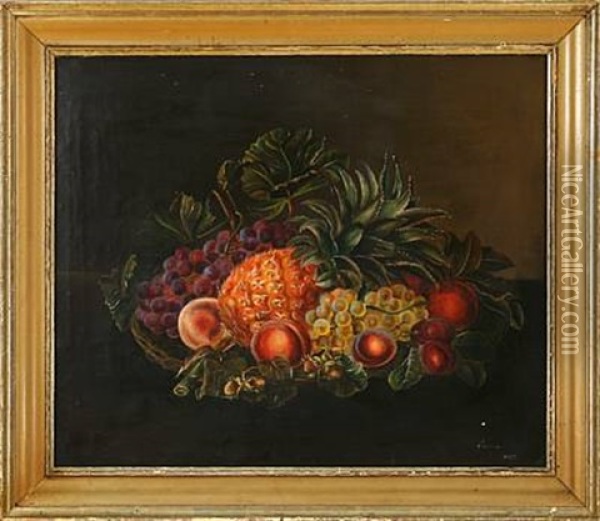 Still Life With Fruits Oil Painting - Emma Augusta Thomsen