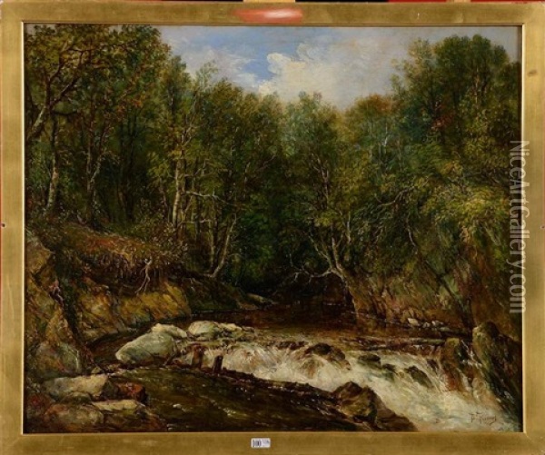 Riviere En Foret Oil Painting - Dionisio Fierros