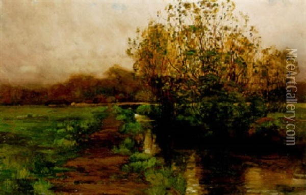 The Brook Oil Painting - Childe Hassam