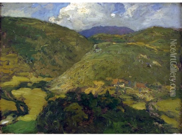 Montagne Oil Painting - Piero Frangiacomo