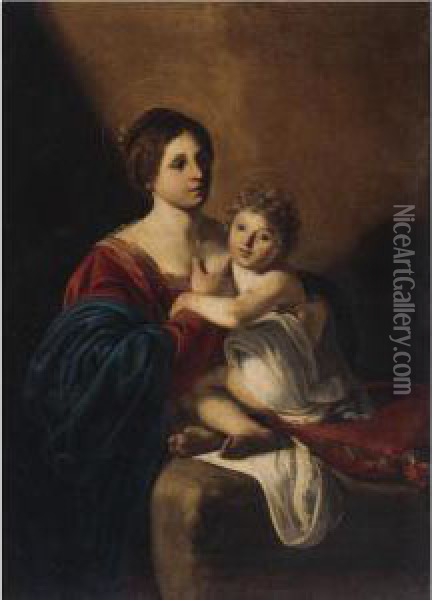 The Virgin And Child Oil Painting - Nicolas Tournier