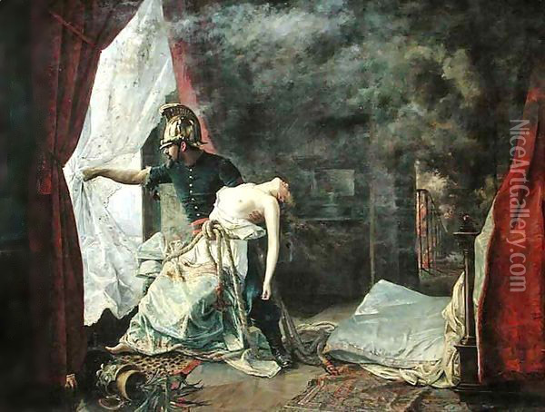 A Rescue in Paris Oil Painting - Eugenio Alvarez Dumont