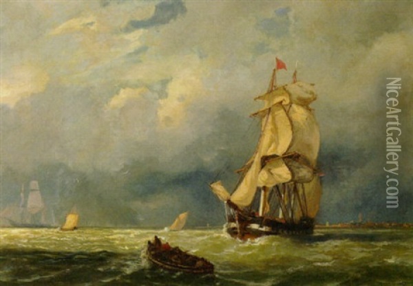 Marine Oil Painting - Jacob Eduard Heemskerck van Beest