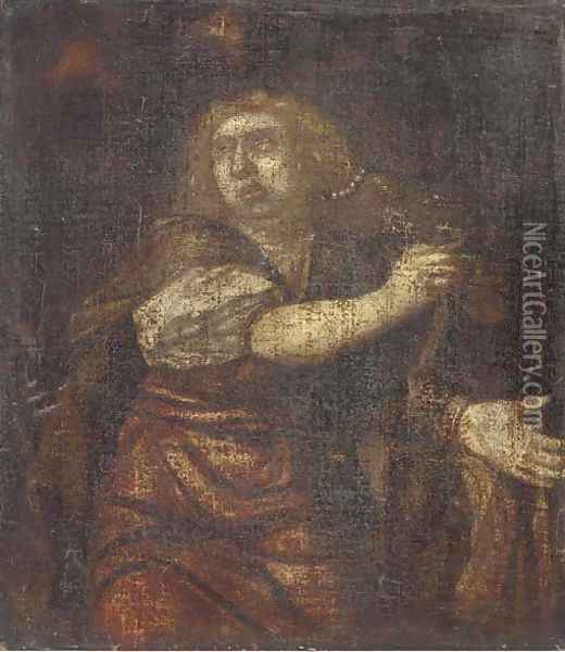 A Female Saint Oil Painting - Sir Peter Paul Rubens