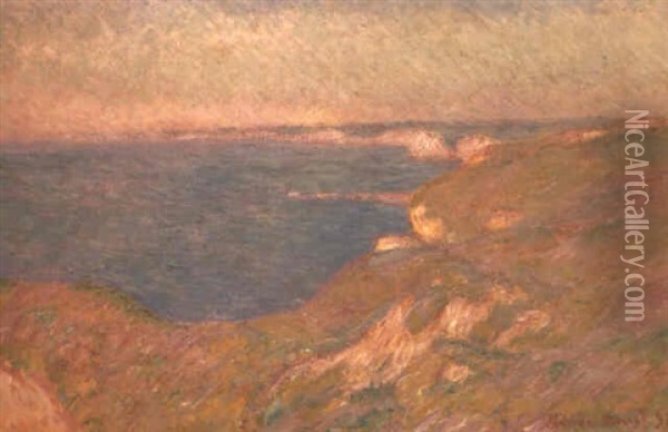 Sur La Falaise Pres De Dieppe Oil Painting - Claude Monet