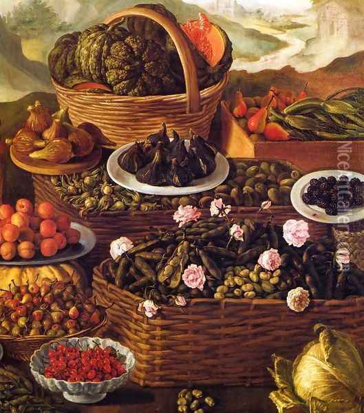 The Fruit Seller (detail) Oil Painting - Vincenzo Campi