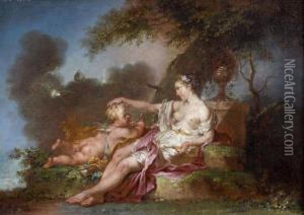 Venus Et L'amour Oil Painting - Januarius Zick