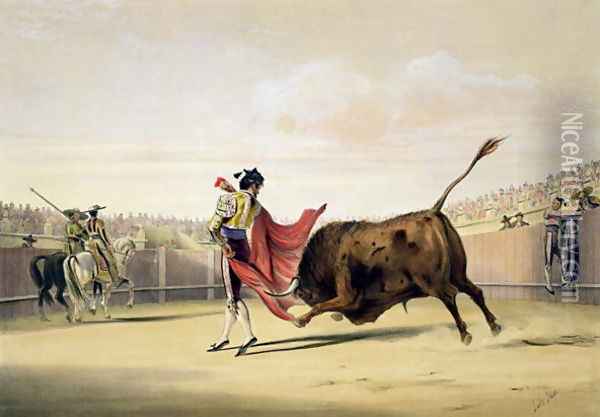 La Suerte de la Capa, 1865 Oil Painting - William Henry Lake Price