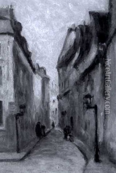 A Street In France Oil Painting - Henri Beau