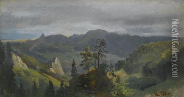 Mountain Landscape Oil Painting - Ivan Shishkin