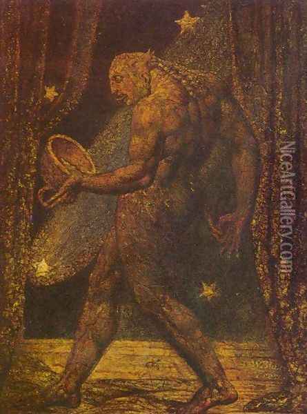 The Ghost of a Flea Oil Painting - William Blake