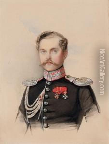 Portrait Of Count Nikolai Vladimirovich Adlerberg (1819-1892) Oil Painting - Fritz Thaulow