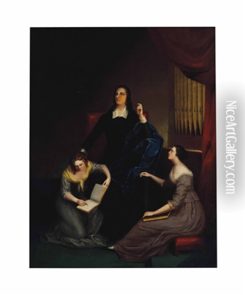 Milton Dictating To His Daughters Oil Painting - Rembrandt Peale