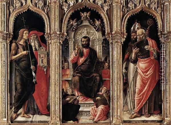 Triptych of St Mark 1474 2 Oil Painting - Bartolomeo Vivarini
