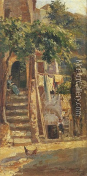 Scena Di Paese Oil Painting - Publio de Tommasi