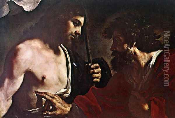 Doubting Thomas Oil Painting - Guercino