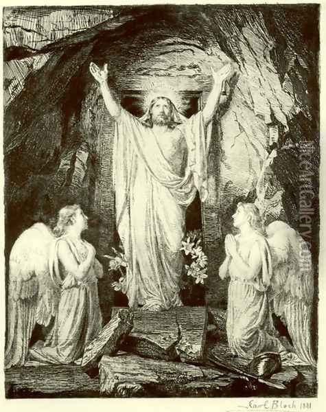 Resurrection of Christ Oil Painting - Carl Heinrich Bloch