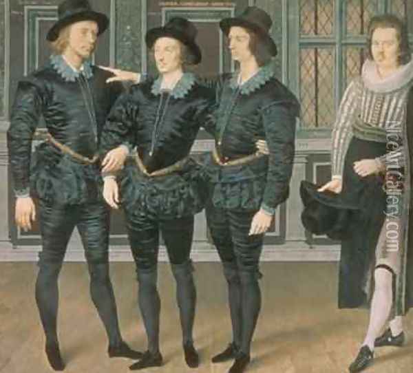 The Browne Brothers 1598 Oil Painting - Isaac Oliver