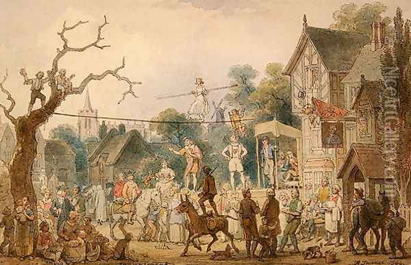Mountebank, 1844 Oil Painting - Robert Turner