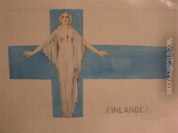 Finlande! Oil Painting - Louis Icart