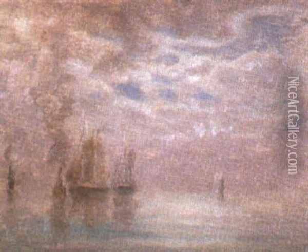 Ocean Mists, St. John N.b. Oil Painting - John A. Hammond