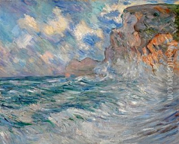Cliffs At Etretat Oil Painting - Lilla Cabot Perry