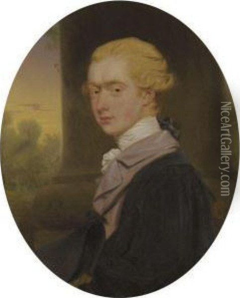 Portrait Of George, Viscount Althorp, Later 2 Oil Painting - John Downman
