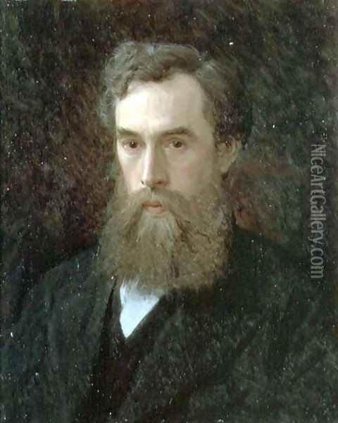Portrait of Pavel Mikhailovich Tretyakov (1832-98) 1876 Oil Painting - Ivan Nikolaevich Kramskoy