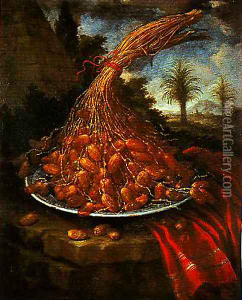 A Bunch of Dates Oil Painting - Bartolommeo Bimbi