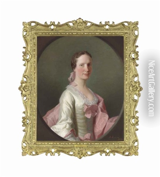 Portrait Of Cecilia Craigie (b. 1727) Oil Painting - Allan Ramsay