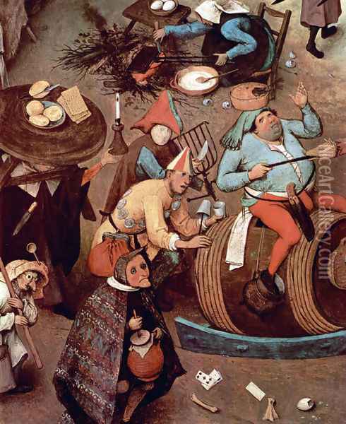 The Fight between Carnival and Lent Oil Painting - Pieter the Elder Bruegel