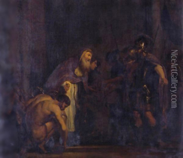 The Meeting Of Abraham And Melchisedek Oil Painting - Gerbrand Van Den Eeckhout