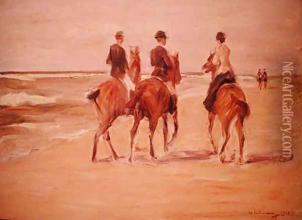 Rider on the Beach, 1923 Oil Painting - Max Liebermann
