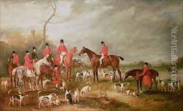 The Birton Hunt Oil Painting - John Snr Ferneley