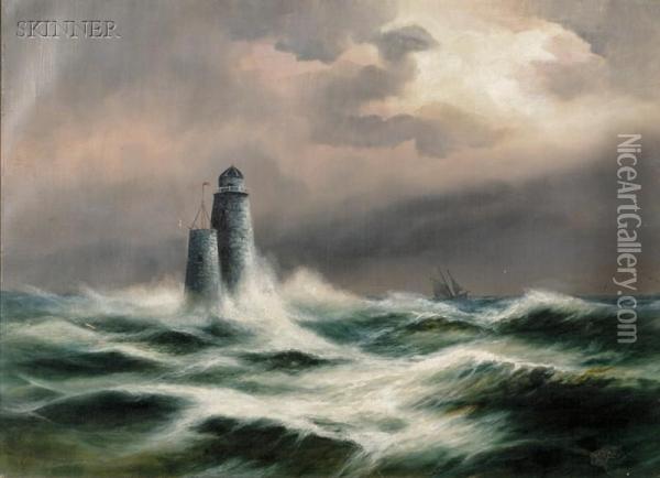 Whaleback Light Oil Painting - Pauline Meyer Colyar