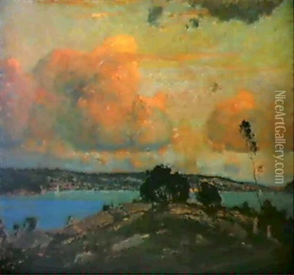 Sydney Harbour Oil Painting - Emanuel Phillips Fox