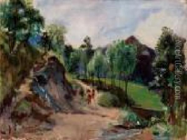 Paesaggio - 1932 Oil Painting - Donato Frisia