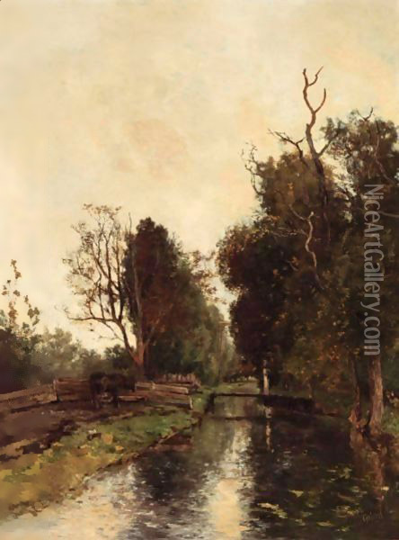 A´de Broeksloot Te Voorburg A´ Oil Painting - Paul Joseph Constantine Gabriel