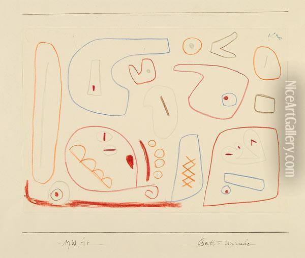 Bett-unruhe Oil Painting - Paul Klee