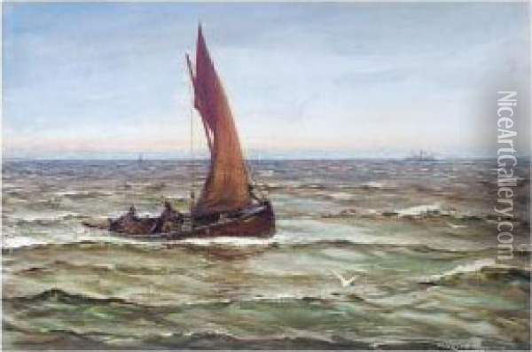 Coming Home With The Catch Oil Painting - Patrick Downie
